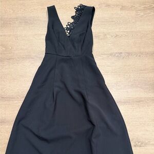 Self-Portrait Black Dress with Lace Detail